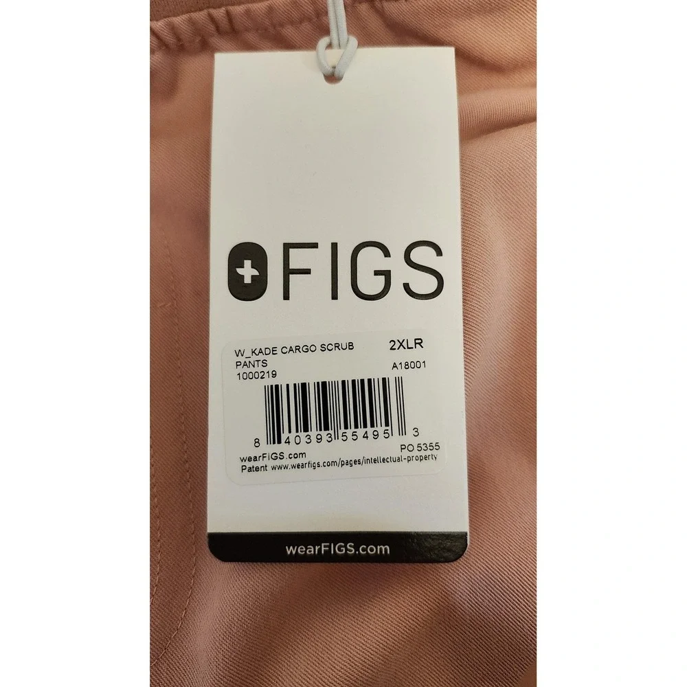 NWT FIGS Kade Cargo Scrub Pants‎ Womens 2XL Regular Pink Technical Collection